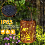 Frogs Solar Lanterns Metal Hanging Garden Decor Birthday Gifts for Women | Solar Lights Waterproof Outdoor Decoration for Outside LED Lanterns for Yard Patio Lawn Gifts for Mon Grandma