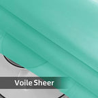 SpaceDresser Waterproof Outdoor Sheer Curtains for Patio - 2 Panels Rod Pocket Indoor Voile Sheer Curtain for Living Room,100W x 84L inch, Turquoise