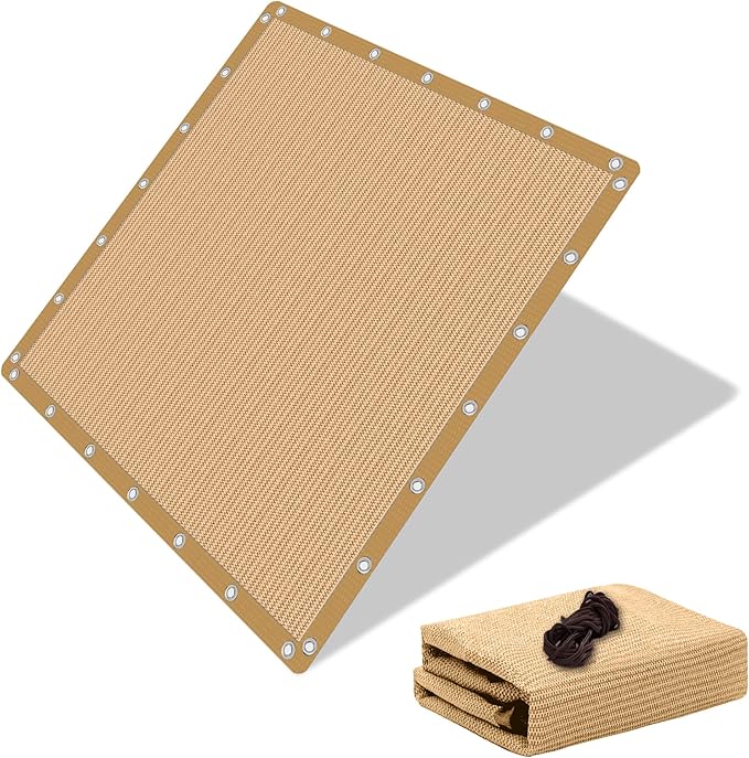 90% Shade Cloth Sun Shade Fabric Privacy Screen Shade Cover for Patio Garden Pergola Shade Cover Canopy with Gromments