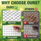 HIHADUUM 16'' x 20' Hardware Cloth 1/4 inch 23 Gauge, Hot-dip Galvanized After Welding, Chicken Coop Wire Fence Wire Mesh Screen, Rabbit/Snake Fences, Netting Wire Cloth Galvanized Wire Mesh Roll | Rust-Resistant Protection for Gardens, Poultry & Outdoor