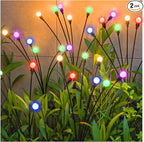 TONULAX Solar Garden Lights, Starburst Swaying Light - Swaying When Wind Blows, Solar Lights Outdoor Decorative, Color Changing RGB Light for Yard Patio Pathway Decoration(2 Pack)
