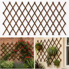 expandable trellis, 38"x89" wooden lattice for climbing plants, main product view