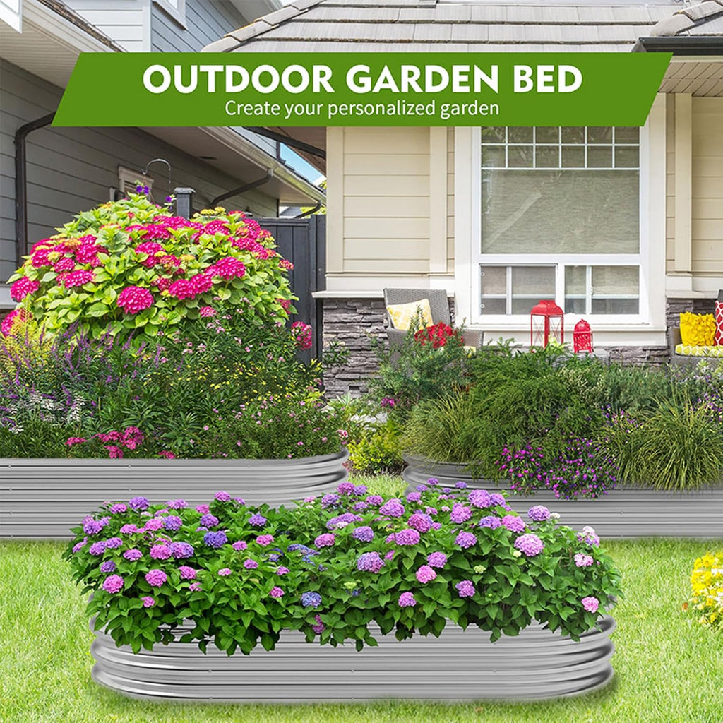 metal raised garden bed, 4x2x1ft galvanized planter box, package contents