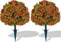 grooy 2 pack artificial fall azlea flower topiary, main product view