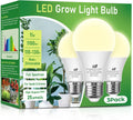 A19 11W LED Grow Bulbs E26 Base Full Spectrum Plant Light Bulb for Indoor | 3 Pack 100W Equivalent Plant Lights for Indoor Growing, Flowers, Greenhouse, Seed Starting