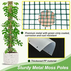 60"/40"/24" Metal Moss Pole, D Shape Sphagnum Moss Pole, Moss Poles for Climbing Plants, Monstera, Indoor Climbing Plants (2 Each of 60" 40" 24")