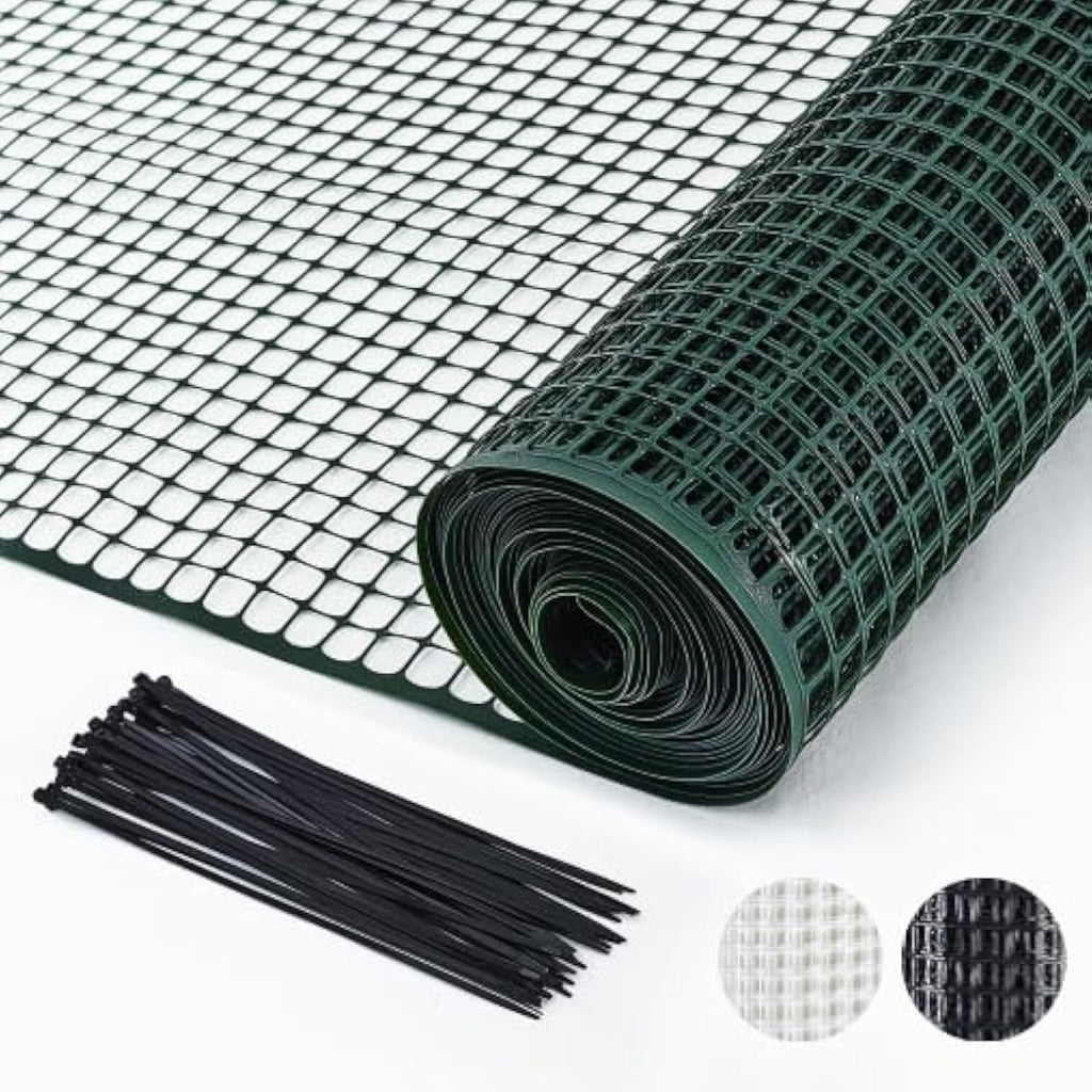 potatolife green plastic garden fence, hardware mesh, 40'', main product view