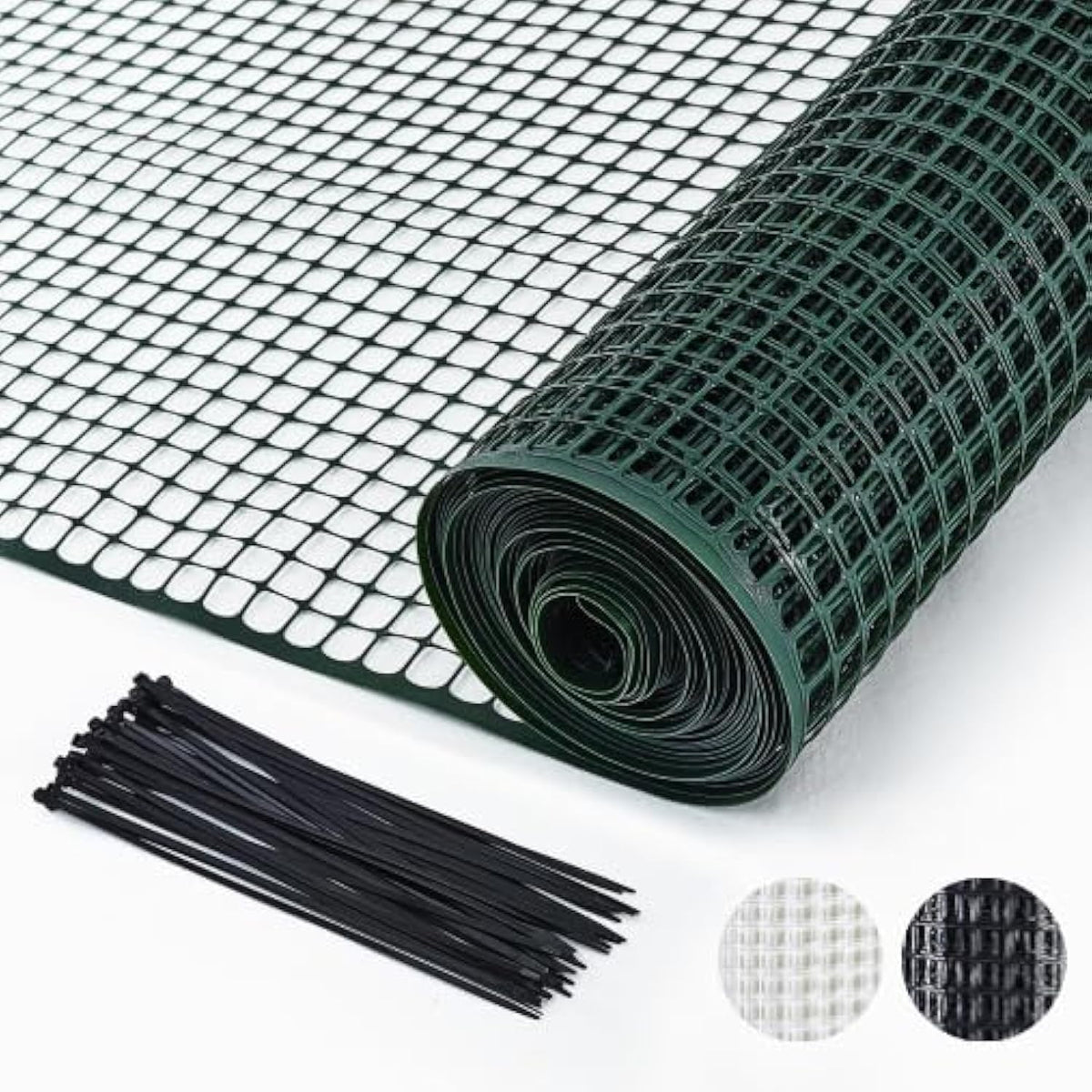 potatolife green plastic garden fence, hardware mesh, 40'', main product view