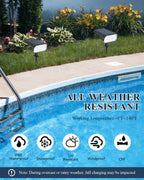 62 LED Solar Spotlights Outdoor Waterproof IP65, 3 Color 2700K/4500K/6500K & 2 Brightness, Auto-Brightness Adjustment, Solar Spot Lights Outdoor, Solar Garden Lights, 2000mAh Battery - 4 Pack