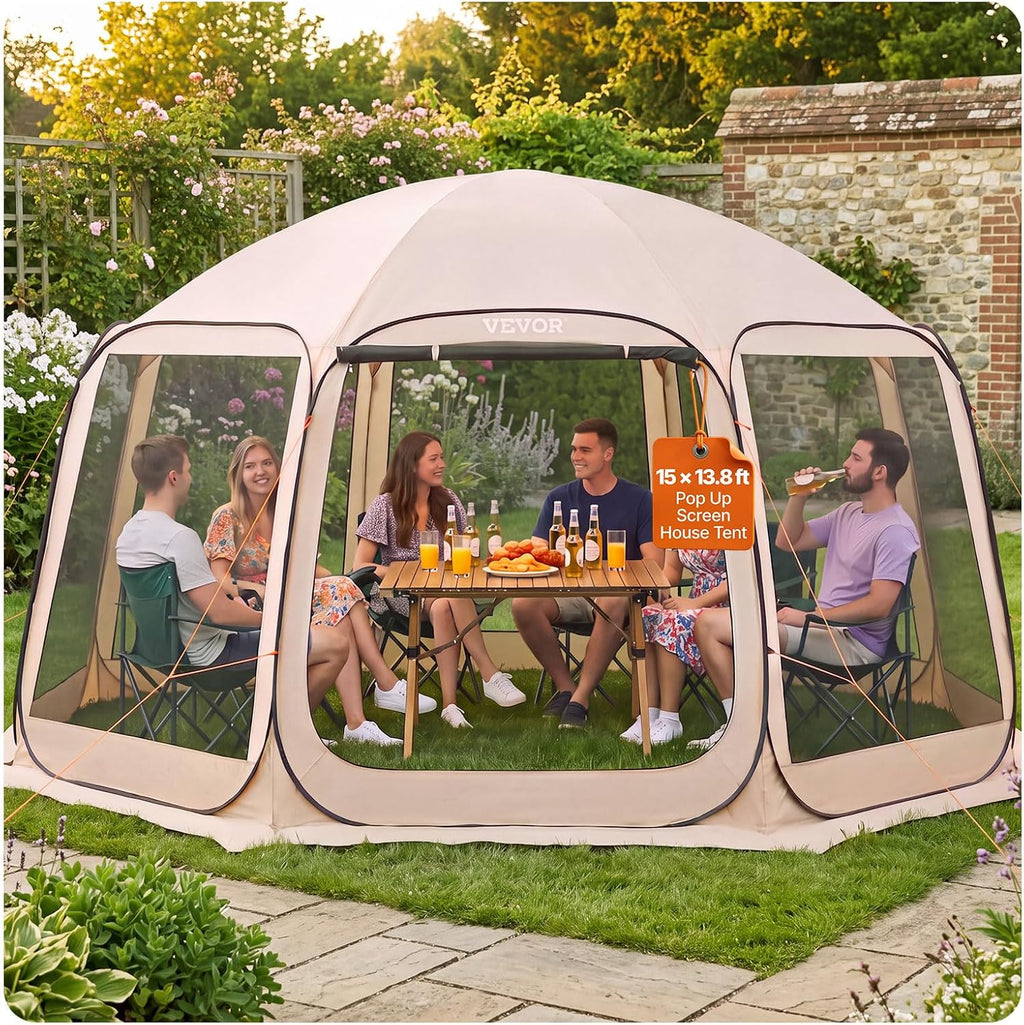 vevor pop up screen house tent, 15 x, main product view