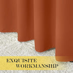 NICETOWN Door Curtain for Closet Doors 80 Inches Long 1 Panel, Blackout Doorway Curtain for Open Closet Bedroom, Room Divider Living Room for Privacy (Burnt Orange, 1 Panel, 46W x 80L)