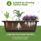Suyncll Vertical Raised Garden Bed Planter Box, 5 Tiers Vertical Garden Planter with Drainage System and 4 Hooks for Plants Vegetables Flowers (Black with Wheels)