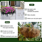 2PCS 24Inch Rectangle Window Box Liner Felt Planter Basket Liner Insert Black Plant Container Liners Non Woven Fabric Liner for Garden Fence Wall Railing Hanging Flower Pot - Avoid Bird Nesting