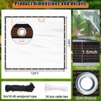 10x12ft heavy duty clear waterproof tarp,outdoor garden rainproof shown in use