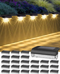 herzila 24 pack solar step lights outdoor stairs, main product view