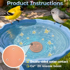 Bird Bath Copper Disk 99.9% Pure Copper Release Cu Clean Water Outdoor Disc | Diameter 4", 0.6mm Triple-Point, Release Boost Cu+, All-Season Purification, Outdoor Bowl Birdbath, Garden Backyard Disc