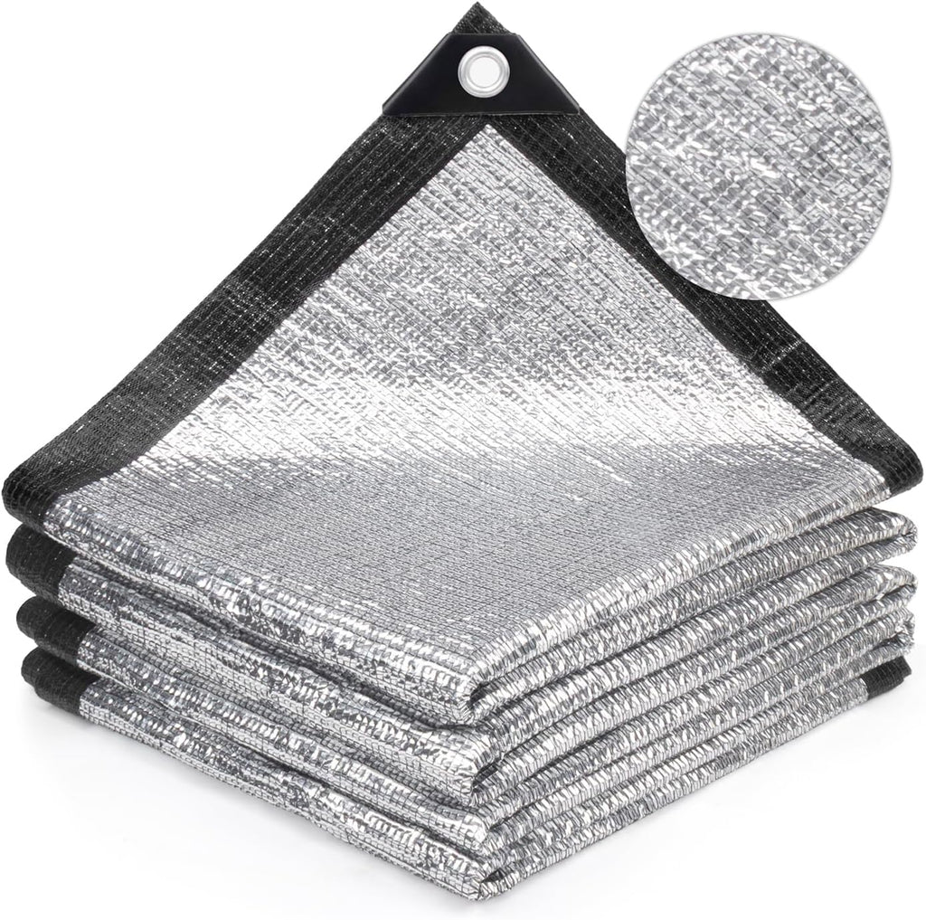 sunny guard 99% aluminum sun shade cloth, 8x8ft, main product view
