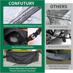 Hammock Covers Waterproof Outdoor 420D for 10-12 ft Stand | 420D Oxford, Fully Taped Seams, 3 Windproof Buckles, 2 Air Vents, Reflective Handle, 1 Elastic Cord, for Patio Garden