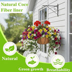 Metal Hanging Planters Basket Set of 4 Hanging Flower Pots 10 Inch Chain Round Wire Plant Holder with Coco Coir Liner Garden Watering Hanging Baskets for Patio Garden Outdoor1