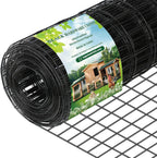 Black Hardware Cloth 2 x 3inch, 24in x 50ft 16 Gauge, PVC Coated Galvanized Steel Chicken Wire Fence Roll Garden Plant Welded Metal Wire Fencing Roll, Rabbit Cages Snake Fence,Black