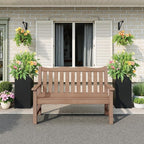 Stoog All-Weather Outdoor Bench, 2-Person Poly Lumber Garden Bench with 800lb Capacity, Never Fade & Rust-Proof, for Backyard, Patio, Deck, and Porch, Teak