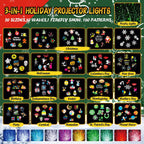 Christmas Projector Lights Outdoor with Ocean Wave & Firefly Light, 20 Slides/160 Patterns Holiday Projection Lights Indoor with Remote & Timer, Waterproof Light Projector Christmas Decorations
