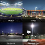 HYPERLITE LED Parking Lot Lights Outdoor - 400W 60000lm UL Listed Led Parking Lights Dusk to Dawn - 5000K Slip Fitter Mount LED Pole Light for Stadium Street Barn Yard Driveway Roadway - AC100-277V