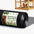Hardware Cloth1/2inch 48"x50' 19 Gauge Black PVC Coated Welded Wire Mesh Roll, Heavy Duty Metal Mesh with Square Grid, Fencing Roll for Chicken Coop Barrier, Rabbit Cage, Snake Fence