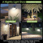 102 LED Solar Spot Lights Outdoor Waterproof IP65, Adjustable Landscape Spotlights, [8 Pack/4 Modes] Auto On/Off Solar Powered Flood Lights for Outside Yard Garden Wall Pathway (Cool White)