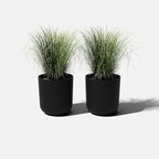 Veradek Round Black Plastic Planter Pots for Indoor/Outdoor Garden Use, with Drainage Holes, Suitable for Small to Large Succulent Plants, Flowers, Modern Interior Plants