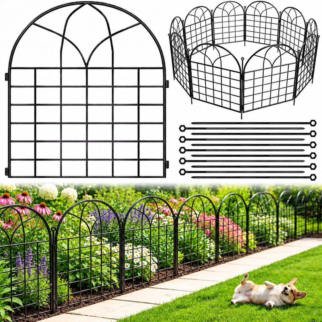 tall decorative garden fence, 25 ftx 32" h, main product view