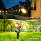 Plug and Play Low Voltage Landscape Lighting Kit, 8-Pack Wired Landscape Lights with Smart Transformer, Warm White Waterproof Outdoor LED SpotLights for Yard, Garden, Pathway, Tree