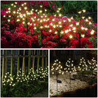 Solar Garden Lights Outdoor,Solar Lights Outdoor Decorative Waterproof for Outside 8Pack,160Led Solar Flowers Garden Decor, Yard Pathway,Patio Fairy Decorations,Gardening Gifts for Women Mom