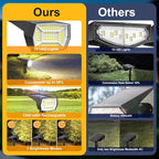 Fabrito 72 LEDs Solar Spot Lights Outdoor Waterproof, 3 Modes Landscape Spotlights, Dusk to Dawn Solar Powered Flood Wall Lights for Outside, Solar Garden Lights for Yard Porch 2 Pack (Warm White)