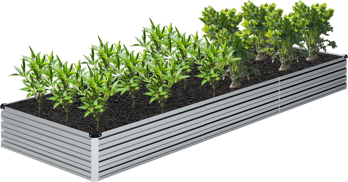 diiyiv 2pcs 12x4x1ft galvanized raised garden bed kit,vegetable, view 9