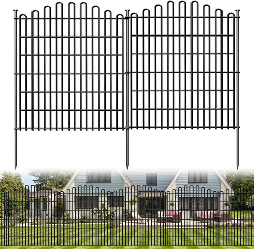 10 panels no dig decorative garden fence, dog, main product view