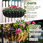 2PCS 36Inch Upgraded Planter Basket Liners Fabric Window Box Liners Felt Trough Planter Liner Black Flower Basket Liner Non-Woven Hanging Plant Liner for Planters Garden Fence - Avoid Bird Nesting