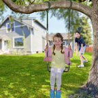 SELEWARE Heavy Duty Tree Swing Ropes, 5FT Hammock Tree Straps Hanging Kit | 2 Pcs Green Swing Straps with Stainless Steel Locking Carabiners for Indoor Outdoor Swings Hammock Playground Set Accessories