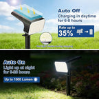 LANSOW Solar Spot Lights Outdoor Waterproof IP67, (8 Pack/90 LED/4 Modes) Solar Landscape Spotlights, 2-in-1 Solar Powered Flood Lights for Yard Garden Pathway Outside Tree, Auto ON/Off(Cool White)