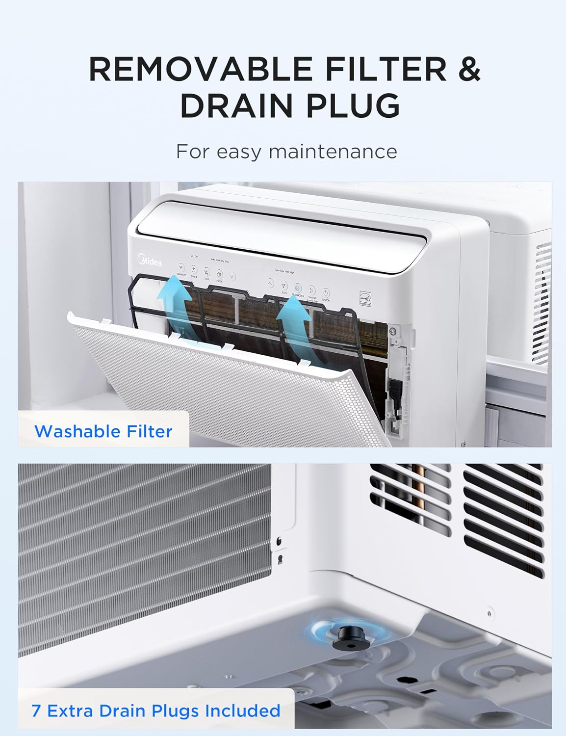 midea 12,000 btu u shaped window air conditioner, view 9