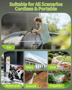 cordless pressure washer, handheld portable battery cordless power, front angle view