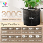VIVOSUN 5-Pack 2 Gallon Grow Bags Heavy Duty Thickened Nonwoven Fabric Pots with Handles