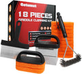 Griddle Cleaning Kit for Blackstone, Scraper, Scour Pads, Grill Brush 18Pcs | Blackstone griddle accessories. Cast iron cleaner & pumice stone bricks for outdoor BBQ, camping, backyard flat top grills.