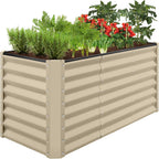 best choice products 4x2x2ft outdoor metal raised garden, main product view