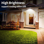 Solar Lights Outdoor, Solar Powered Flood Lights Weatherproof, Dusk to Dawn Led Solar Security Wall Lights with 16.4Ft Cable for Outside Garden, Garage, Landscape 2 Pack