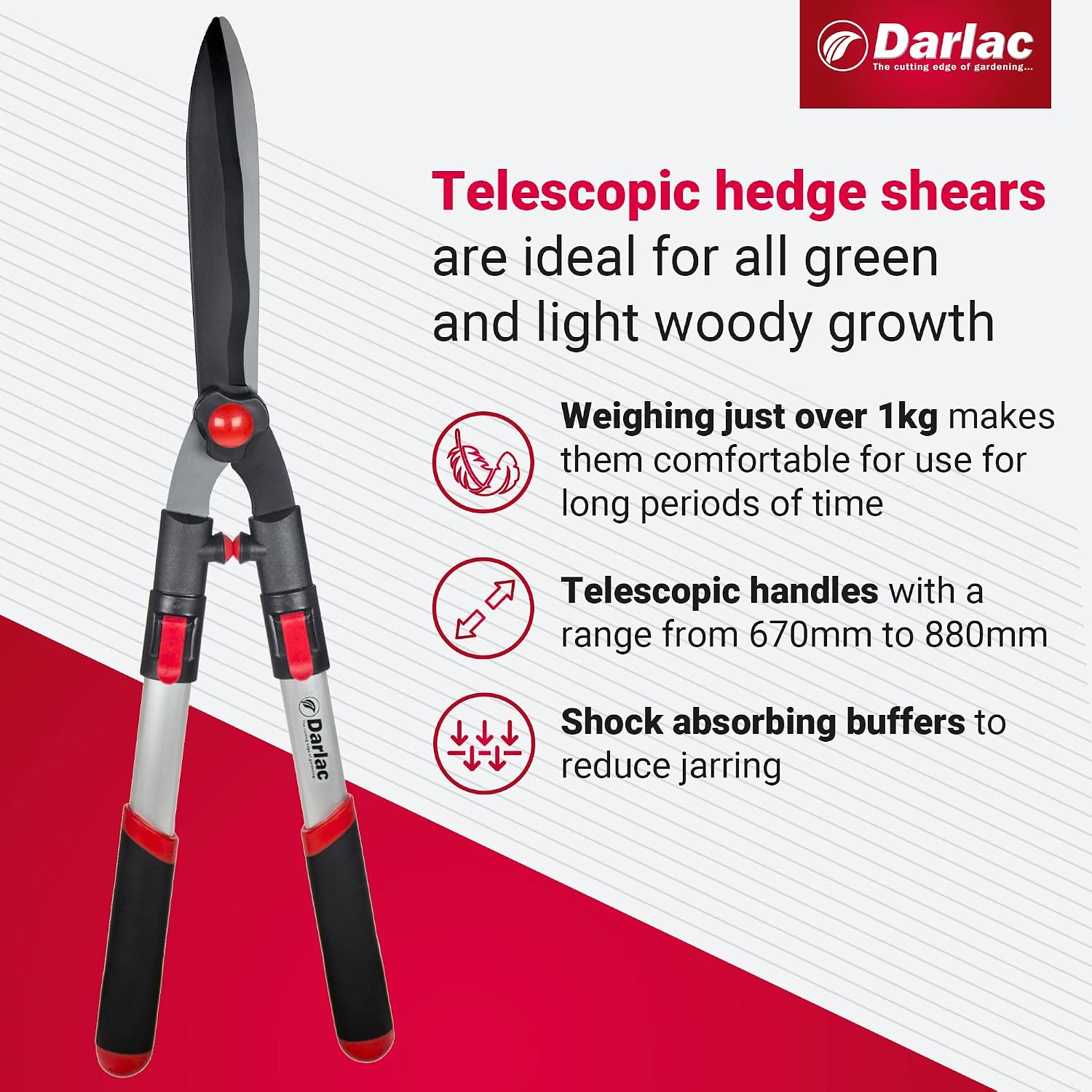 Darlac Flip-Lock Telescopic Hedge Shear