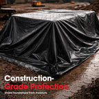 10 mil black plastic sheeting (10' x 100'), side view