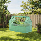 aoodor raised garden bed kit, 4x2x1 ft galvanized, front angle view