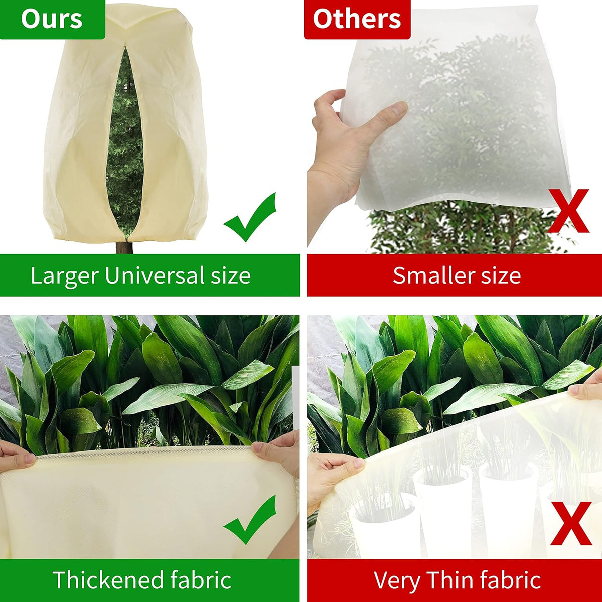 tcbwfy 95x80 inch huge plant covers freeze protection, package contents