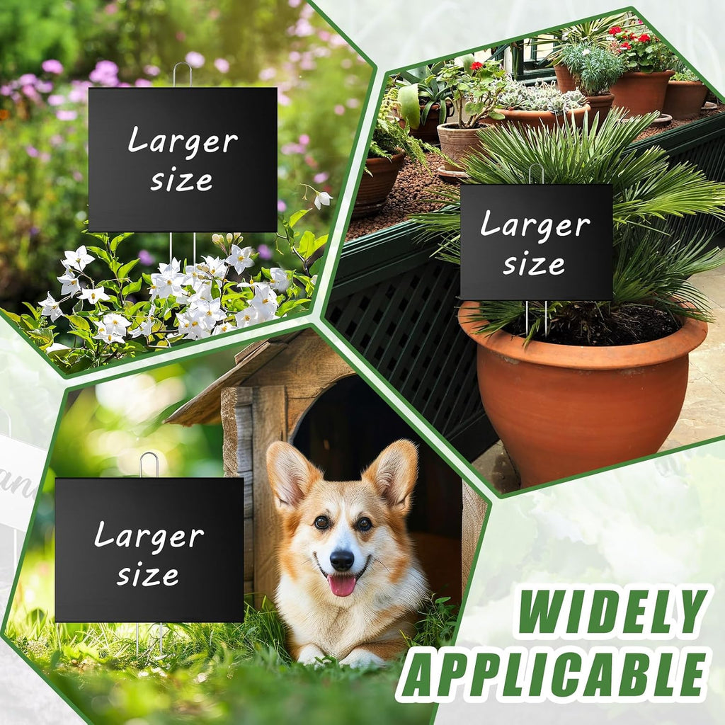 landhoow 12 pcs large plant marker, 8'' x showing dimensions